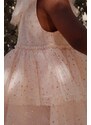 Dječja haljina Konges Sløjd boja: ružičasta, mini, širi se prema dolje