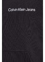 Pamučna dukserica Calvin Klein Jeans za muškarce, boja: crna, s kapuljačom, bez uzorka