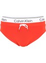 Calvin Klein Swimwear Kupaće hlače narančasto crvena / crna / bijela