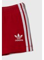 Pamučni komplet za bebe adidas Originals boja: crvena