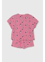 Dječja pidžama United Colors of Benetton boja: ružičasta, s uzorkom