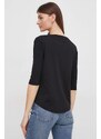 Majica kratkih rukava Sisley za žene, boja: crna