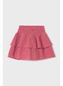 Dječje pamučna haljina Mayoral boja: ružičasta, mini, širi se prema dolje