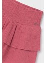 Dječje pamučna haljina Mayoral boja: ružičasta, mini, širi se prema dolje