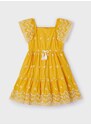 Dječja haljina Mayoral boja: žuta, mini, širi se prema dolje