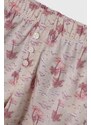 Dječja pidžama Abercrombie & Fitch boja: bež, s uzorkom