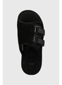 Kožne natikače UGG Goldencoast Strap Slide za muškarce, boja: crna, 1142730