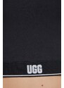 Majica kratkih rukava UGG za žene, boja: crna, s poludolčevitom