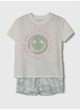 Dječja pidžama Abercrombie & Fitch boja: zelena, s uzorkom