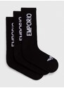 Čarape Emporio Armani Underwear 3-pack za muškarce, boja: crna