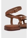 Kožne sandale Guess TAMPER za žene, boja: smeđa, FLJTAM LEA03
