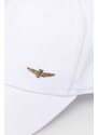 Pamučna kapa sa šiltom Aeronautica Militare boja: bijela, bez uzorka
