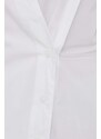 Pamučna košulja Calvin Klein za žene, boja: bijela, regular