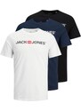 JACK & JONES Majica morsko plava / crvena / crna / bijela