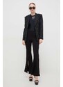 Sako Versace Jeans Couture boja: crna, jednoredno zakopčavanje, s uzorkom