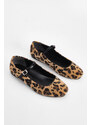 Marjin Women's Banded Flat Shoes Osela Leopard