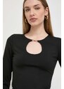 Bluza Guess za žene, boja: crna, bez uzorka