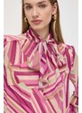 Pamučna bluza Luisa Spagnoli boja: ljubičasta, s uzorkom