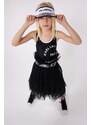Dječja suknja Karl Lagerfeld boja: crna, mini, širi se prema dolje