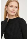Vunena haljina i pulover AllSaints boja: crna, maxi, ravna