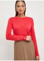 Vuneni pulover MICHAEL Michael Kors za žene, boja: crvena, lagani