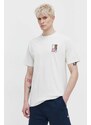 Pamučna majica DC za muškarce, boja: bijela, s tiskom, ADYZT05394