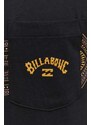 Pamučna majica Billabong za muškarce, boja: crna, ABYZT02347