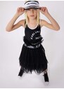 Dječji jednodijelni kupaći kostim Karl Lagerfeld boja: crna