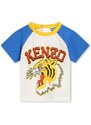 Pamučna majica kratkih rukava za bebe Kenzo Kids boja: bijela, s tiskom
