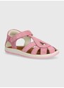Dječje sandale od nubuka Camper boja: ružičasta