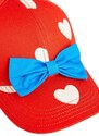 Pamučna kapa sa šiltom za bebe Mini Rodini Hearts boja: crvena, s uzorkom