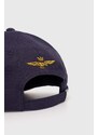 Pamučna kapa sa šiltom Aeronautica Militare boja: tamno plava, s aplikacijom