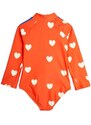Dječji jednodijelni kupaći kostim Mini Rodini Hearts boja: narančasta