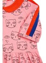 Dječja pamučna haljina Mini Rodini Cathlethes boja: ružičasta, mini, širi se prema dolje
