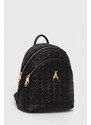 Kožni ruksak Patrizia Pepe za žene, boja: crna, mali