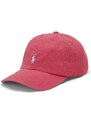 Pamučna kapa sa šiltom za bebe Polo Ralph Lauren boja: crvena, bez uzorka