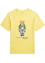 Dječja pamučna majica kratkih rukava Polo Ralph Lauren boja: žuta, s tiskom