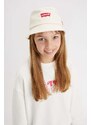 Dječji pamučni šešir Levi's LAN LEVIS BATWING BUCKET CAP boja: bež, pamučni