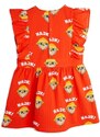 Dječja pamučna haljina Mini Rodini Hike boja: crvena, mini, širi se prema dolje