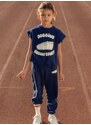 Pamučni dječji top Mini Rodini Jogging boja: tamno plava, s tiskom