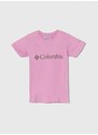 Dječja pamučna majica kratkih rukava Columbia Mission Lake Short boja: ružičasta