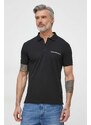 Polo majica Calvin Klein Jeans za muškarce, boja: crna, s tiskom