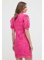 Haljina Silvian Heach boja: ružičasta, mini, uska