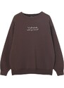 Pull&Bear Sweater majica opal / čokolada / višnja / bijela