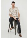 Košulja Calvin Klein za muškarce, boja: bež, regular