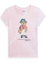 Dječja pamučna majica kratkih rukava Polo Ralph Lauren boja: ružičasta