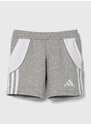 Dječje kratke hlače adidas Performance TIRO24 SWSHOY boja: siva, melanž, podesivi struk