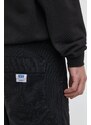 Pamučne hlače Hugo Blue boja: crna, ravni kroj