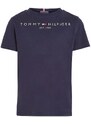 Dječja pamučna majica kratkih rukava Tommy Hilfiger boja: tamno plava, s tiskom