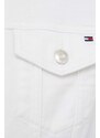 Traper jakna Tommy Hilfiger za žene, boja: bijela, za prijelazno razdoblje